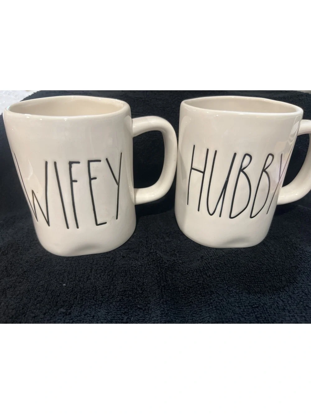 Rae Dunn OG Hubby Wifey mug set